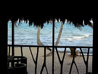 From one of the bedroom doorways, looking to the ocean.  