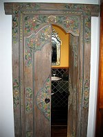 Close-up of the bathroom doorway.  